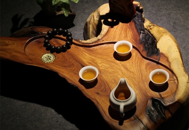 花梨根雕茶几